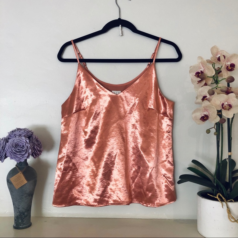 Dusty Orange Satin Top